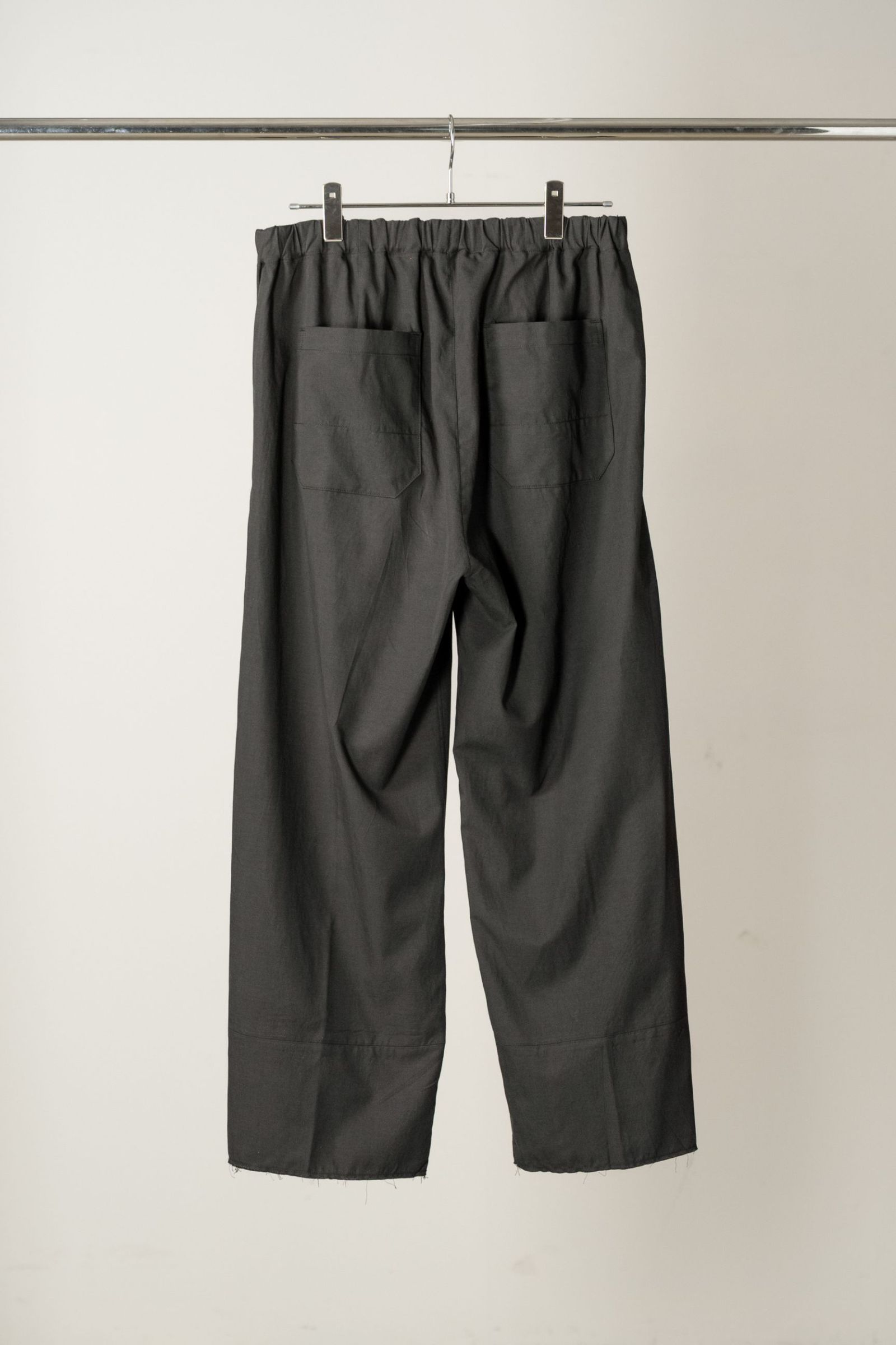L/C TUCK EASY PANTS | BLACK | イージーパンツ