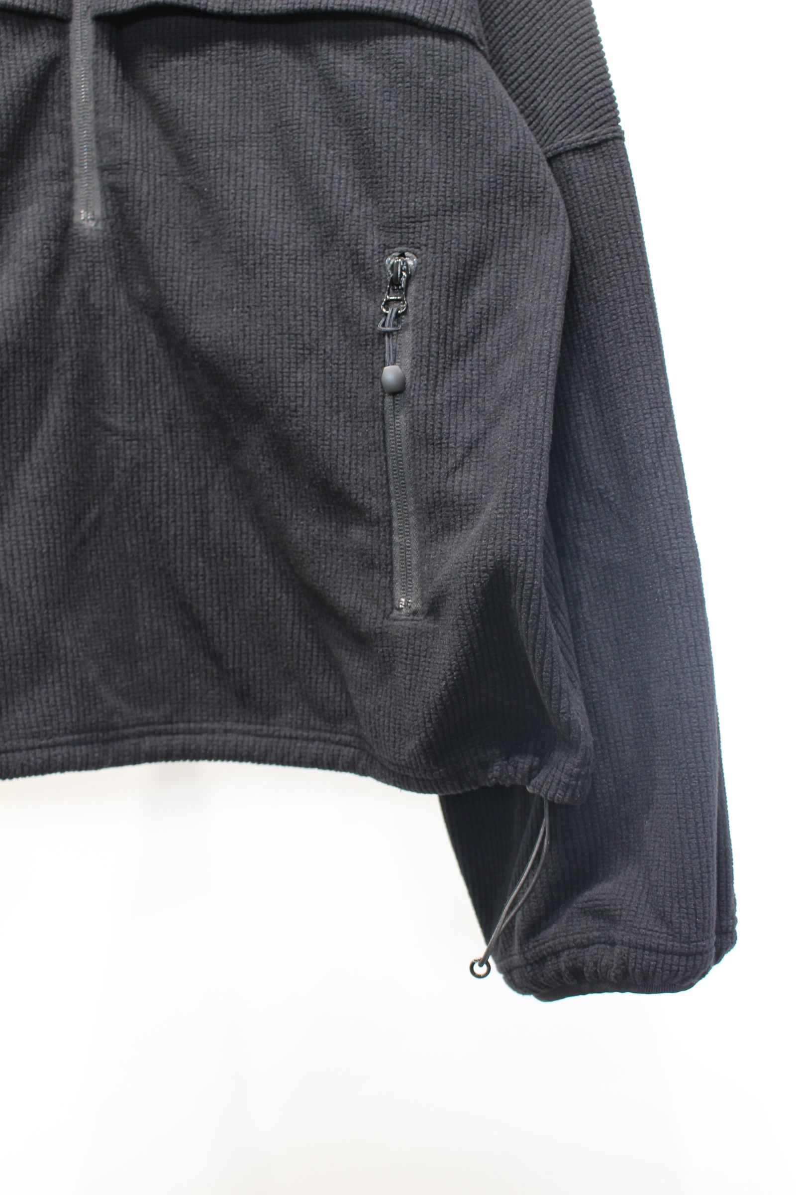 KIMONO ZIP FLEECE | BLACK | フリース