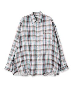 CHECK OVERSIZED SHIRT L/S/チェックシャツ/ラベンダー