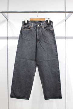 40'S MIL BAGGY ZIPPED USED SHUTTLE DENIM TROUSERS/U.BLACK