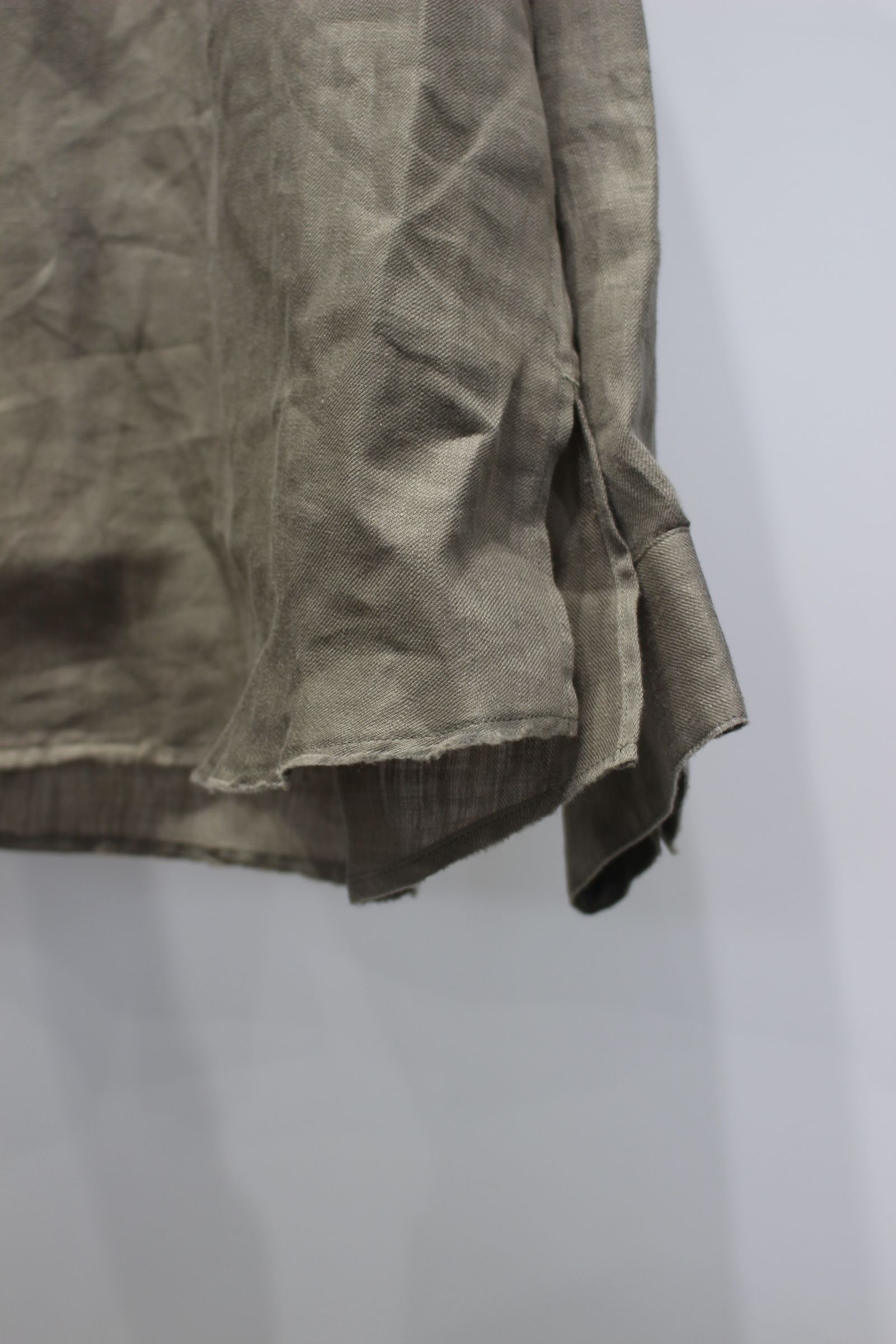 100/S LINEN TAILORED SHIRT | KHAKIBEIGE | シャツ