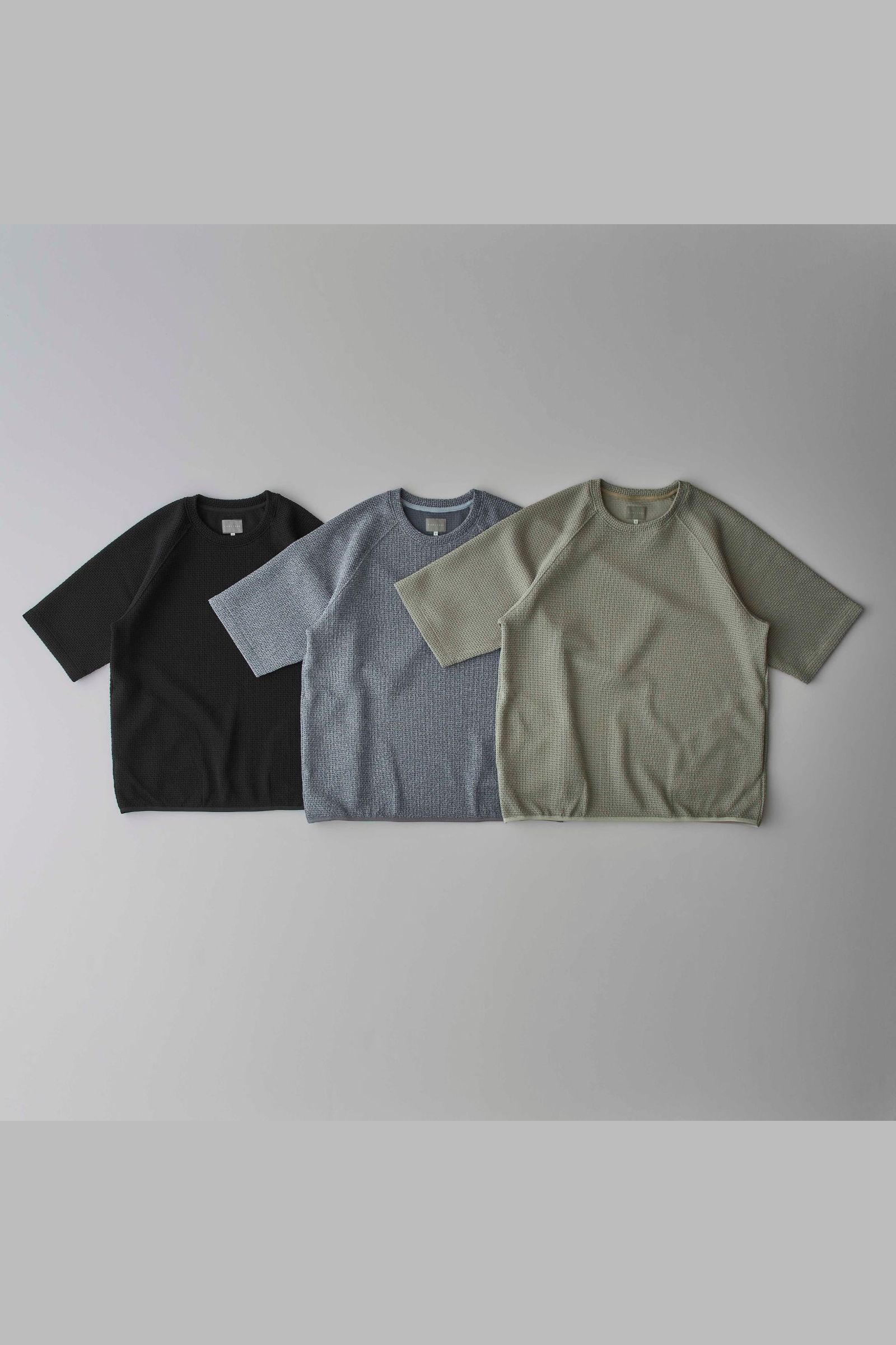 HONEYCOMB KNIT TEE | M.GRAY | カットソー