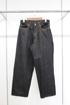 40'S MIL BAGGY ZIPPED SHUTTLE DENIM TROUSERS/BLACK