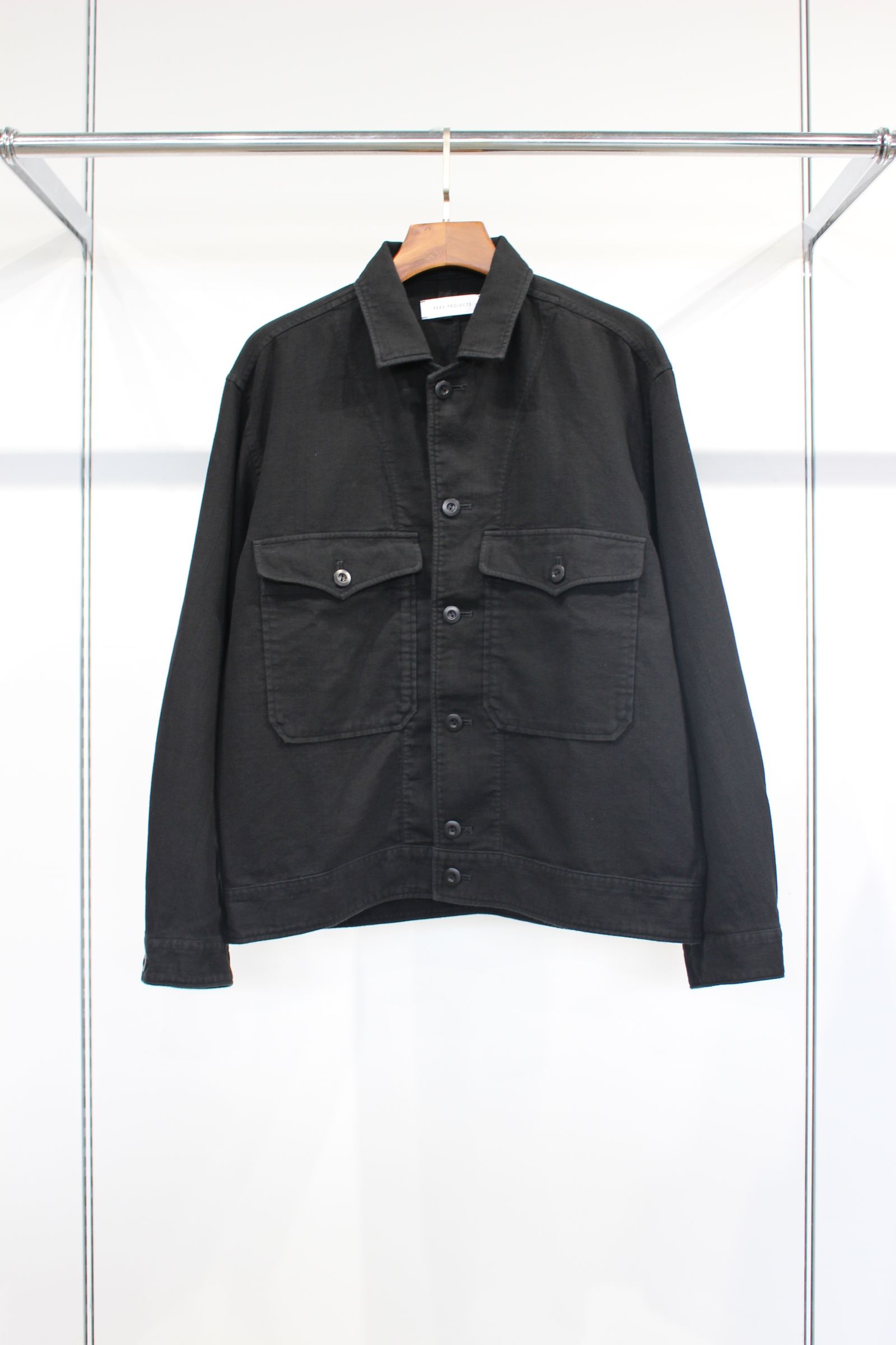 HREINN BLOUSON | BLACK | シャツブルゾン