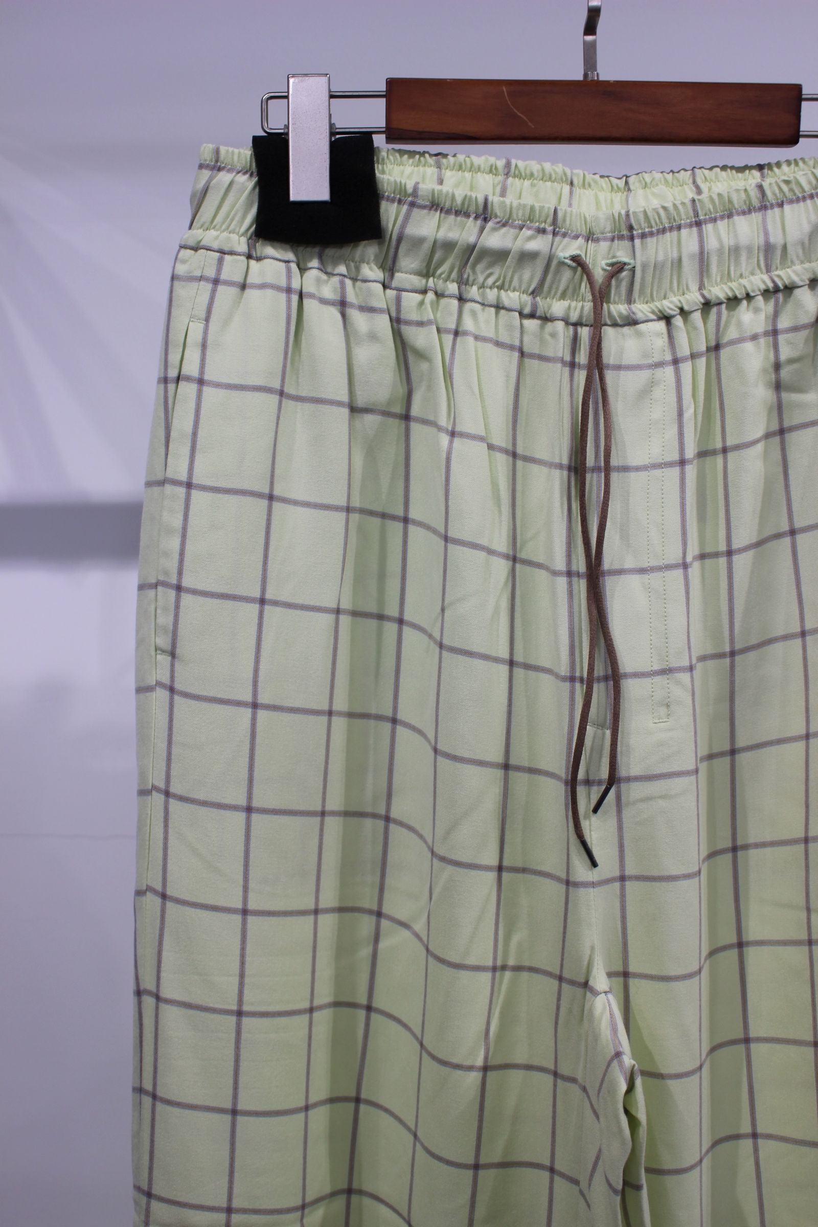 アンセルム　チェックスラックス ANCELLM - RAYON CHECK SLACKS/MINT | NapsNote