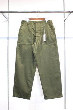 ORGANIC COTTON HBT TWILL BAKER PANTS/OLIVE