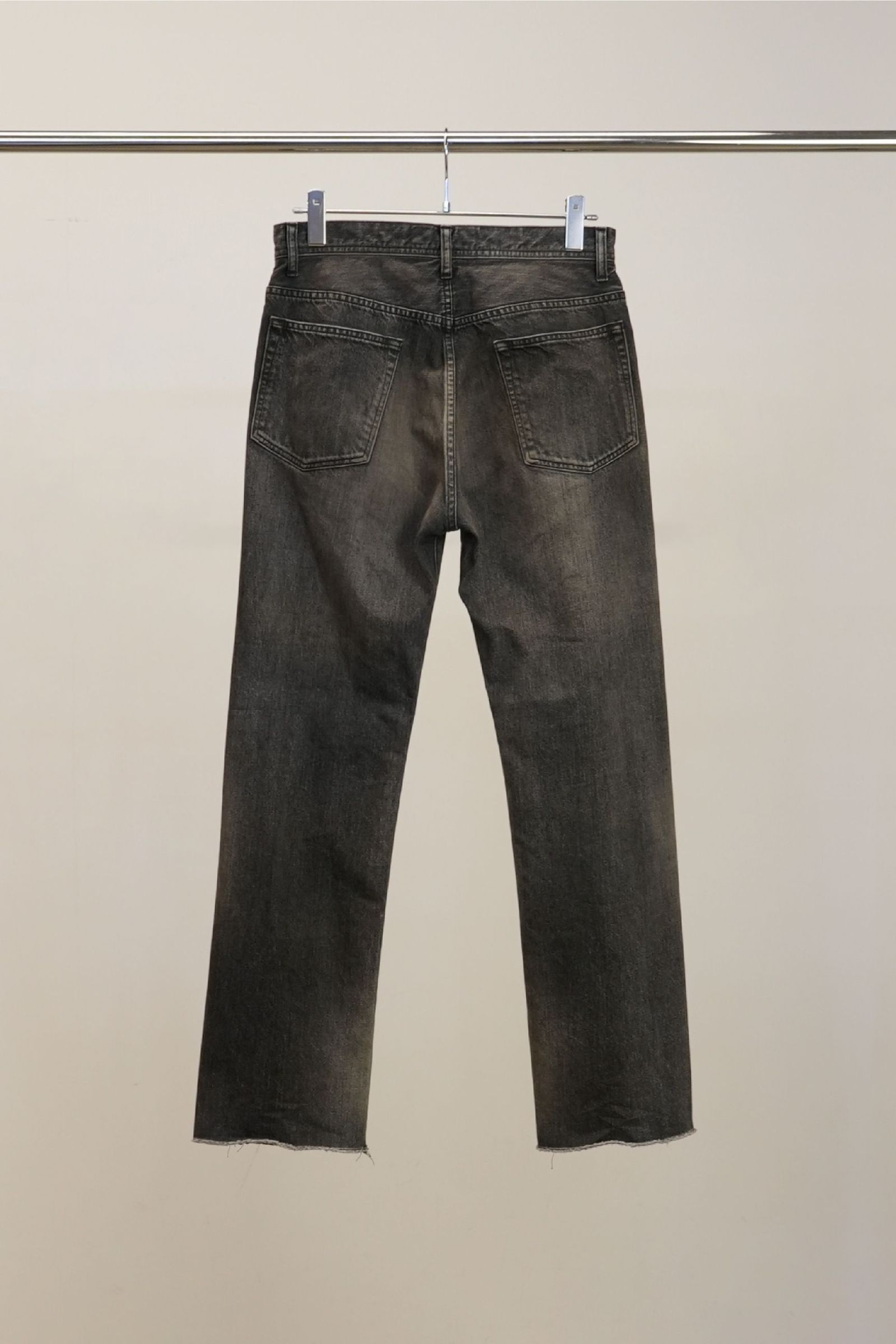 #07 SLIM STRAIGHT 5P DENIM PANTS | BLACK | デニムパンツ