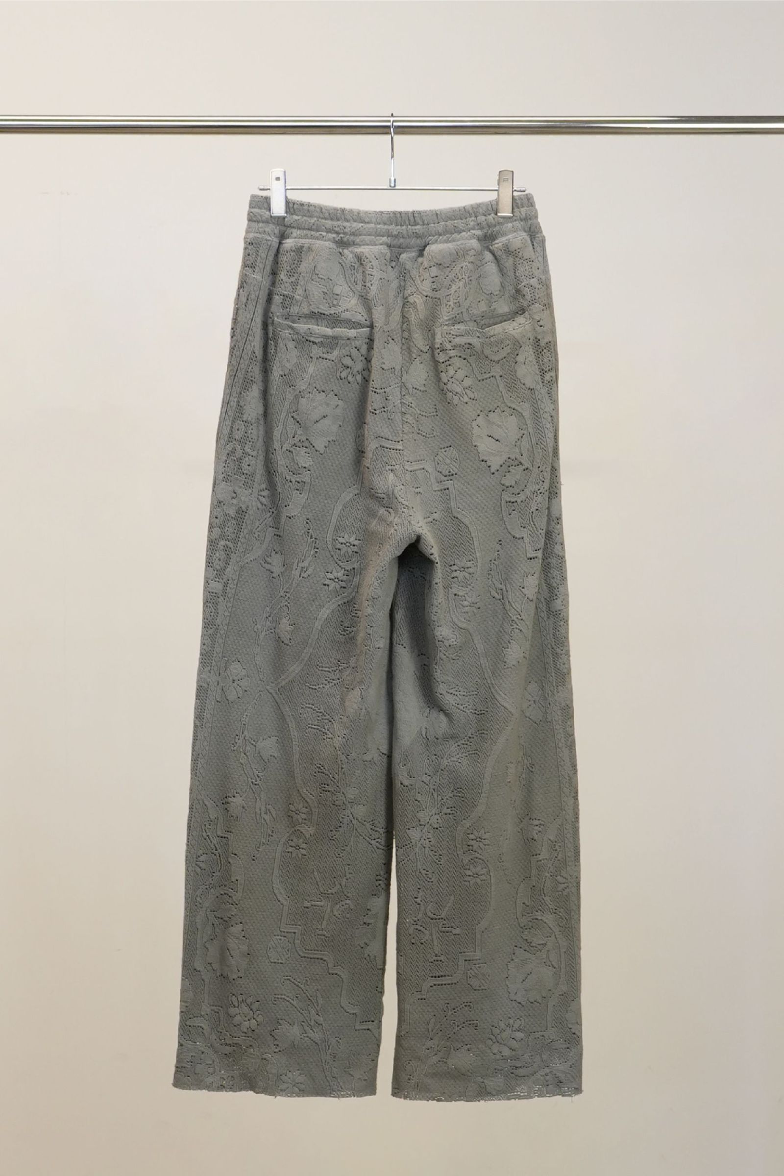 AGING LACE DOUBLE PANEL SLACKS | GRAY | スラックス