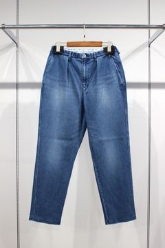 INDIGO 1TUCK EZ TAPERED SLACKS -ANTIQUE-/ANTIQUE INDIGO