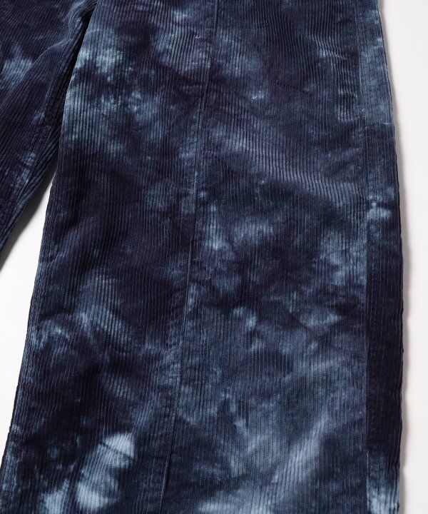 SWITCHING ZIP DYDE CORDUROY PANTS | NAVY | コーデュロイパンツ