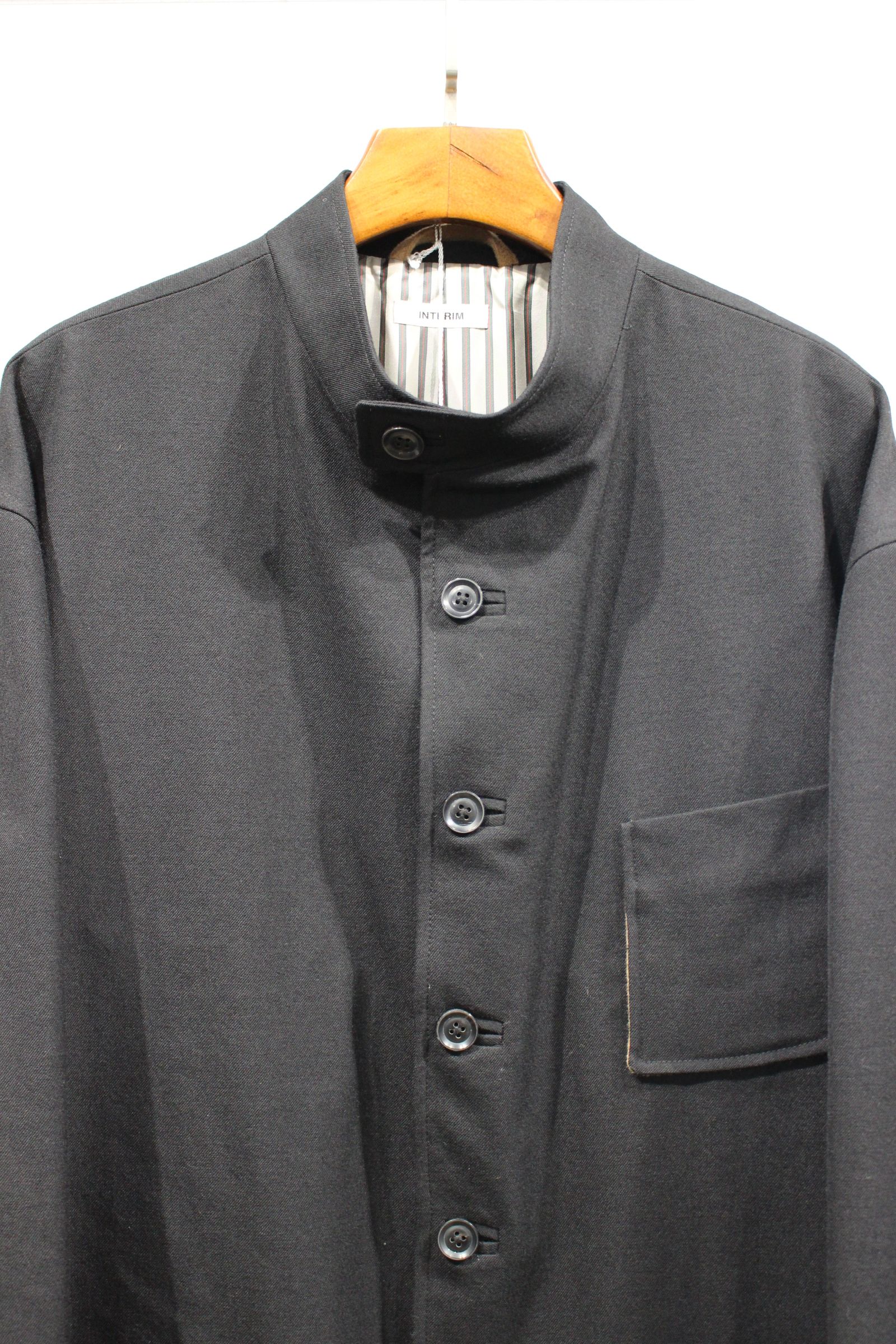 MILITARY WOOL SERGE FORESTIERE/BLACK