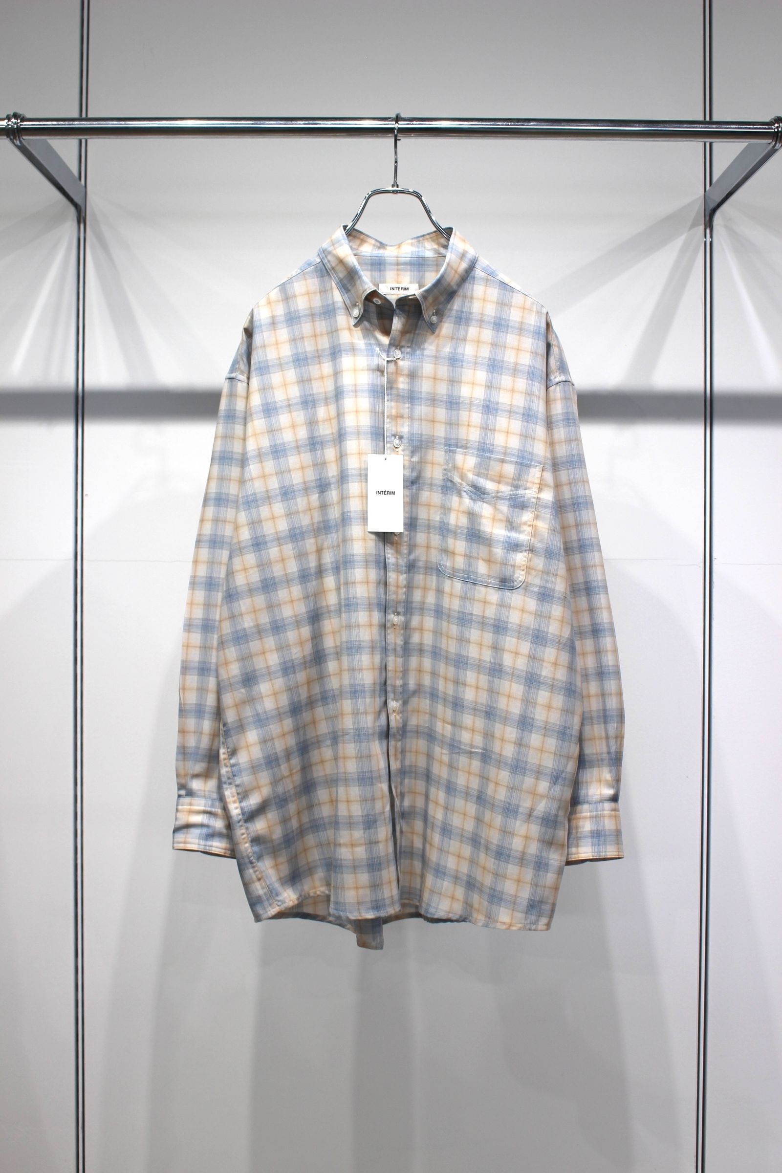 [ラスト1点] SUPIMA WOOL CHECK 90s FIT BUTTON DOWN SHIRT | BLUE CHECK | チェックシャツ