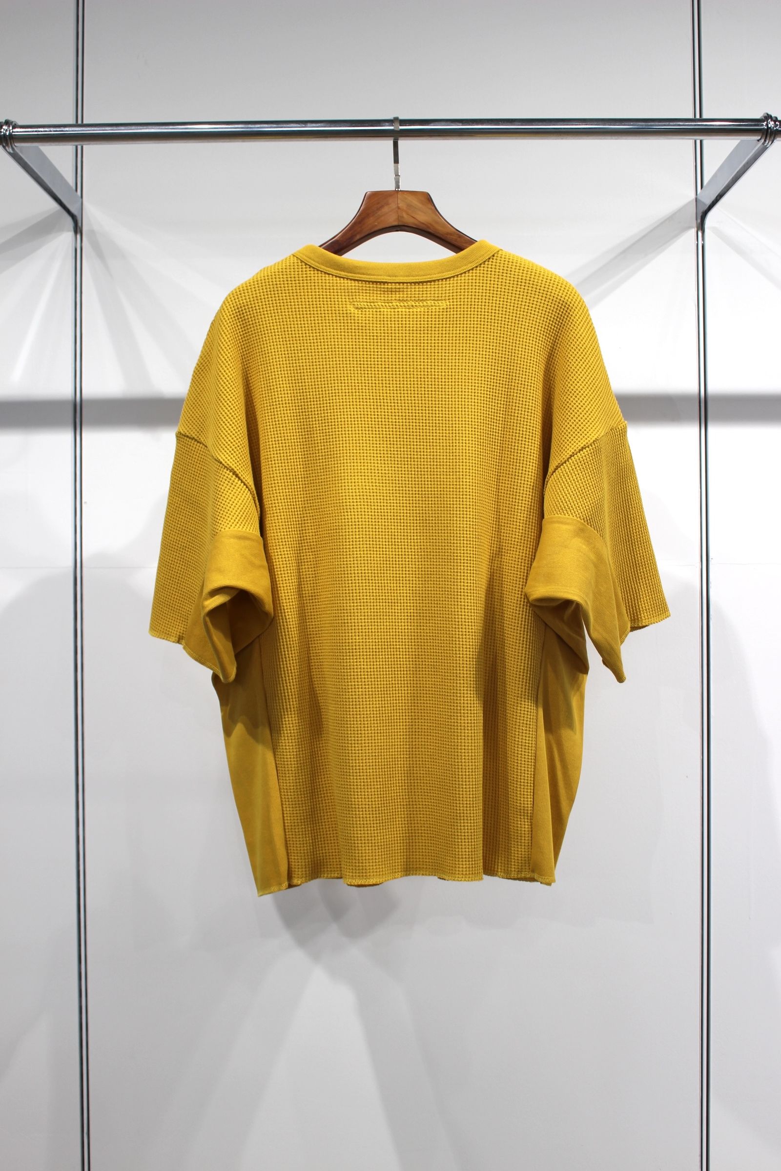 WAFFLE OVERSIZED T-SHIRT/YELLOW