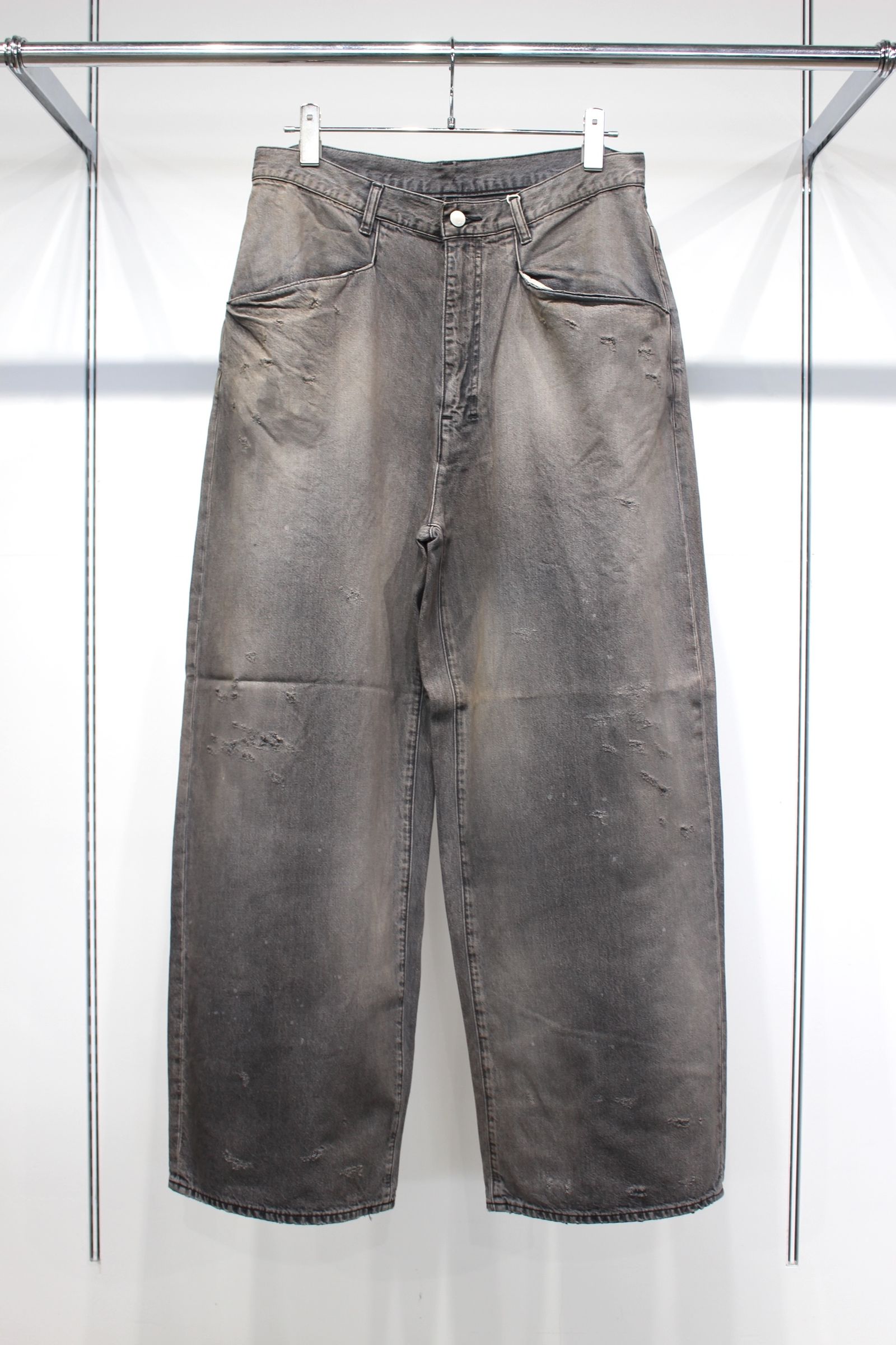 DENIM WIDE SLACKS | BLACK | デニムパンツ