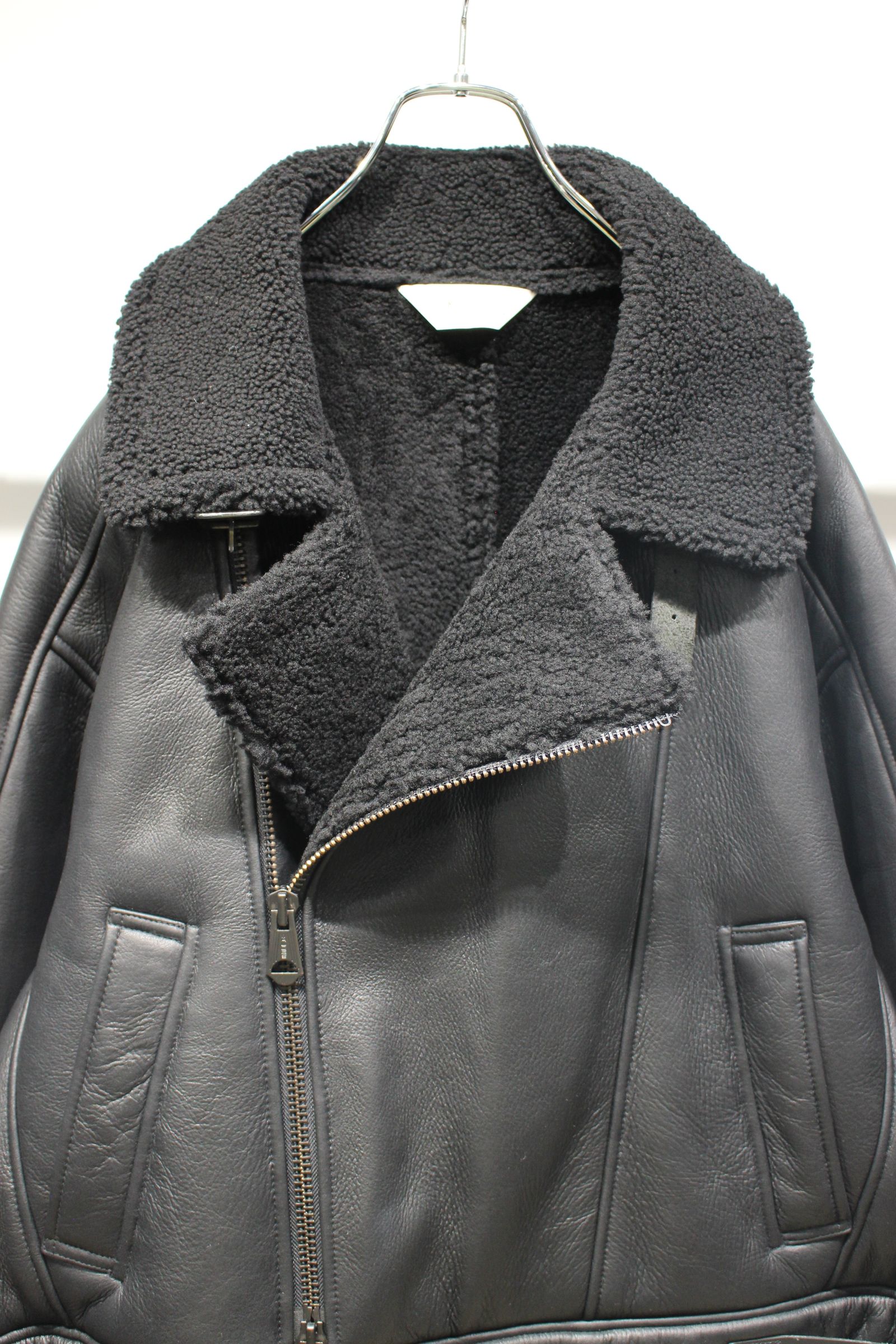 [ラスト1点] MOUTON DOUBLE JACKET | BLACK | ムートンジャケット