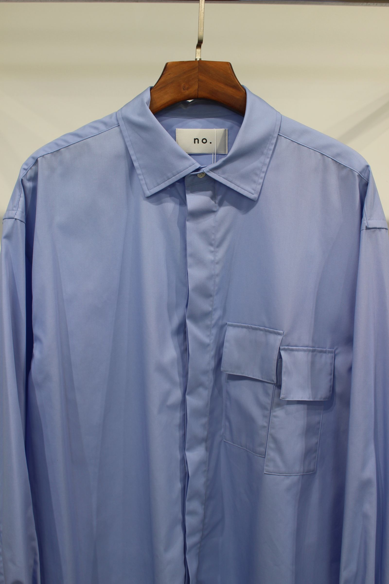STEP POCKET FLYFRONT SHIRT/SAX