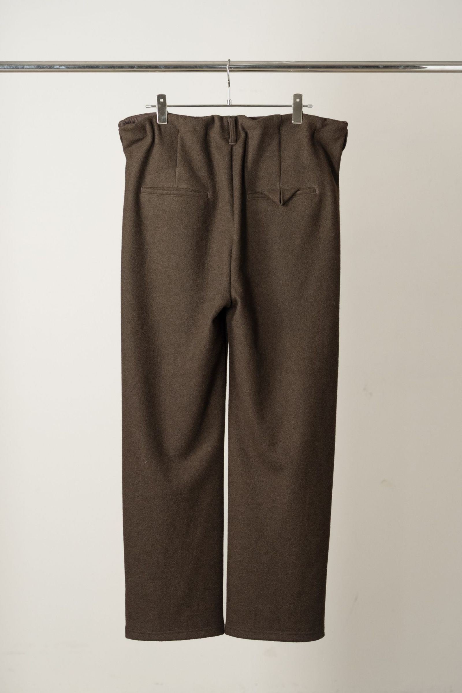 [ラスト1点] WOOL CUT SLACKS | D.BROWN | スラックス