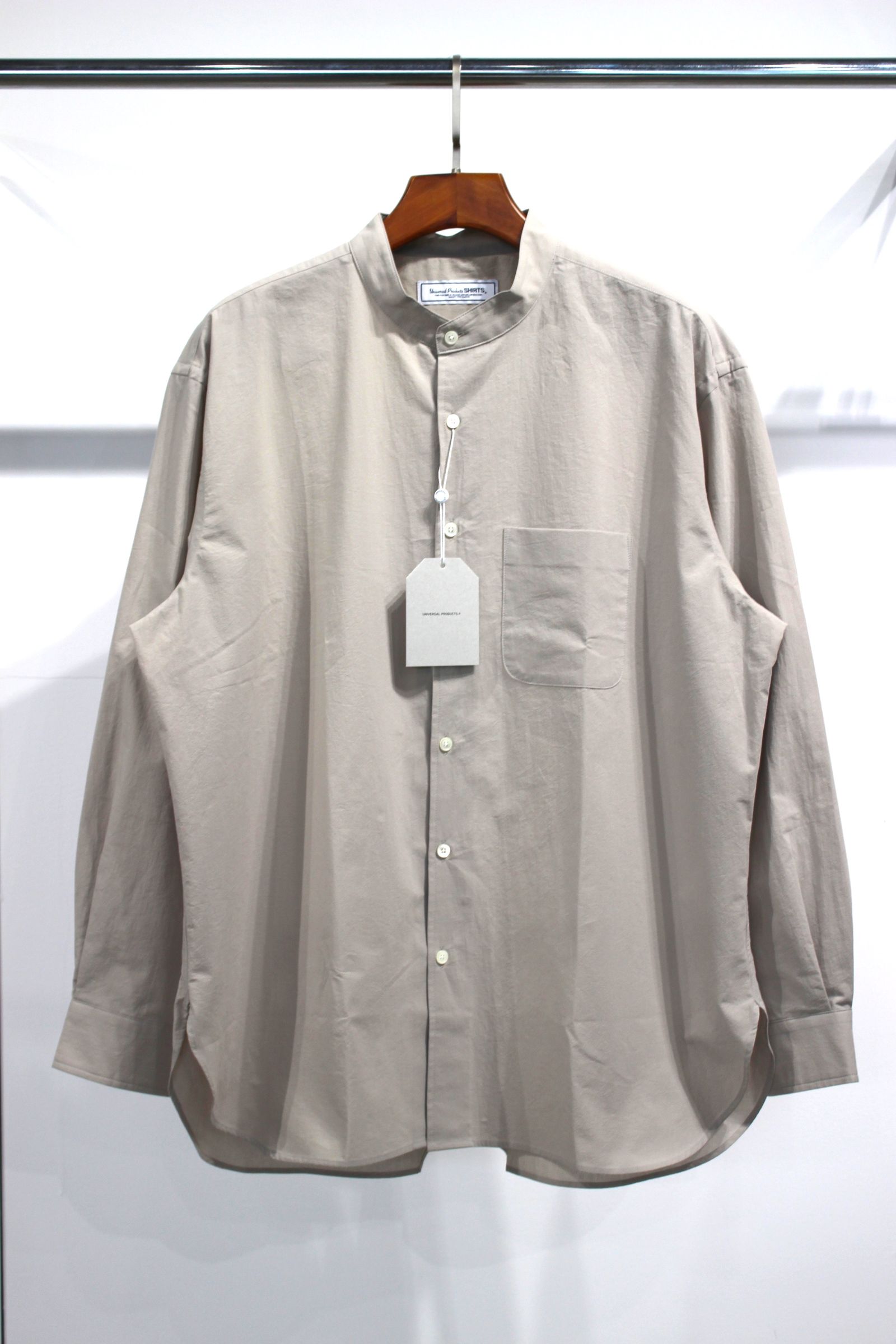 UNIVERSAL PRODUCTS - SEERSUCKER BAND COLLAR SHIRT/シャツ | NapsNote