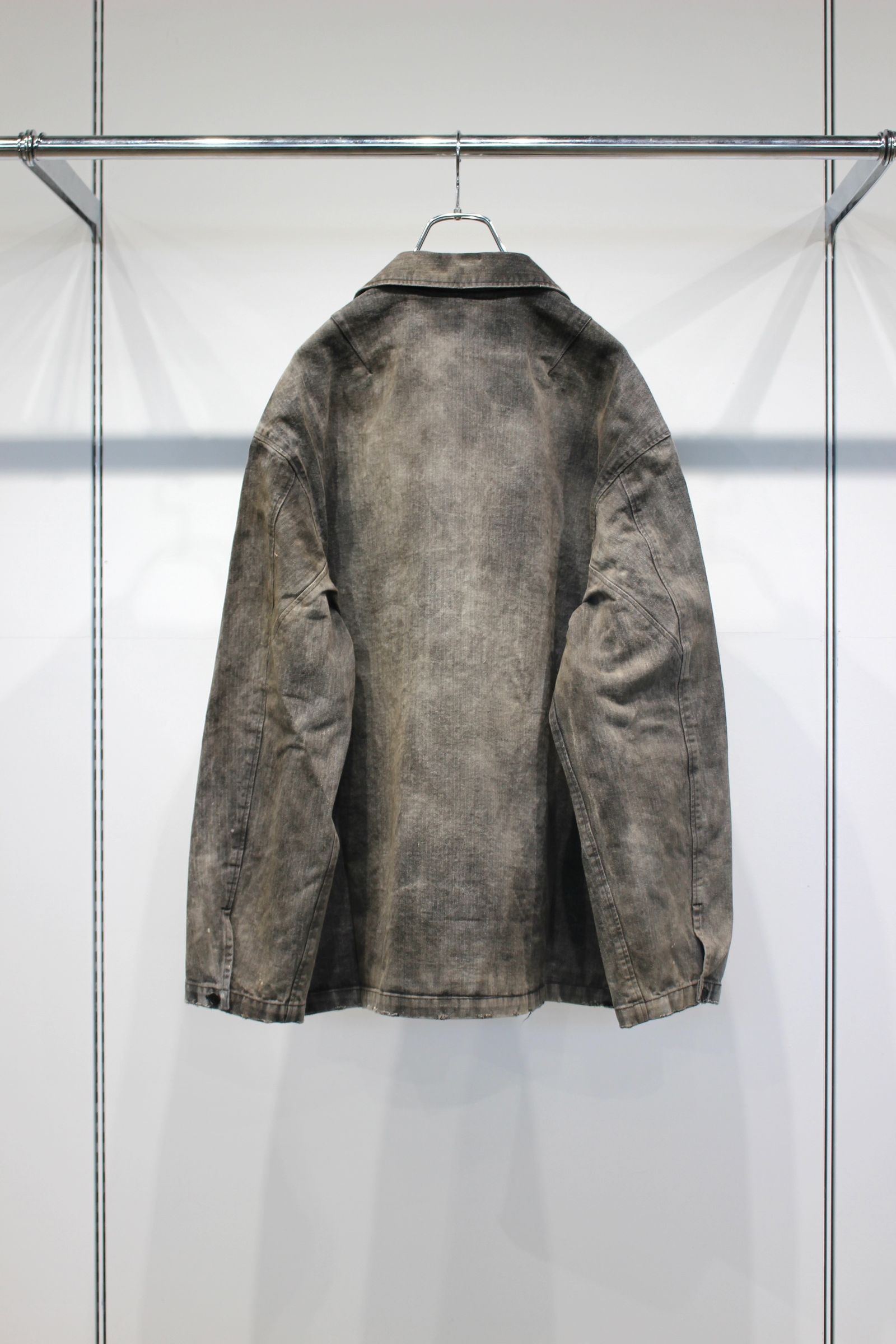 HERRINGBONE WORK SHIRT | BLACK | ワークシャツ
