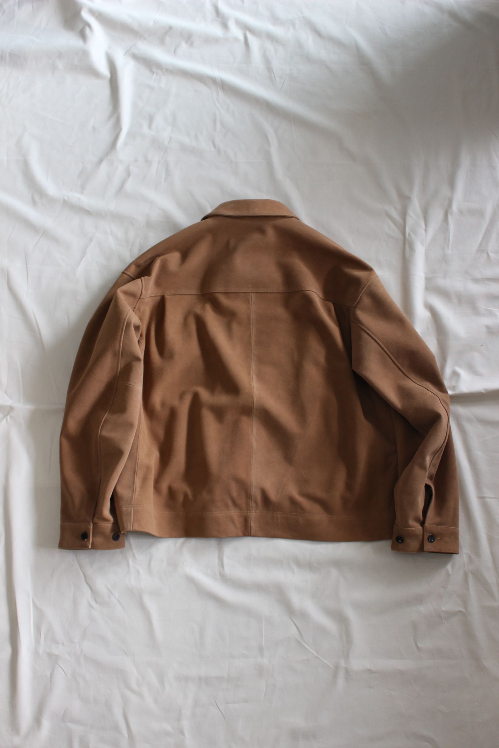 ANCELLM SUEDE SHORT SHIRT JACKET アンセルム ANCELLM - SUEDE SHORT SHIRT JACKET | BLACK | スウェード