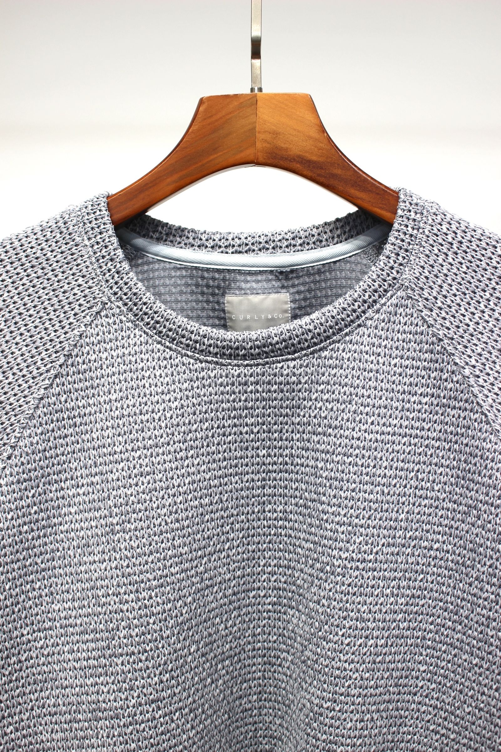 HONEYCOMB KNIT TEE | M.GRAY | カットソー