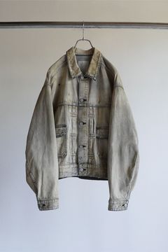 CRASH DENIM JACKET type-2/BLACK