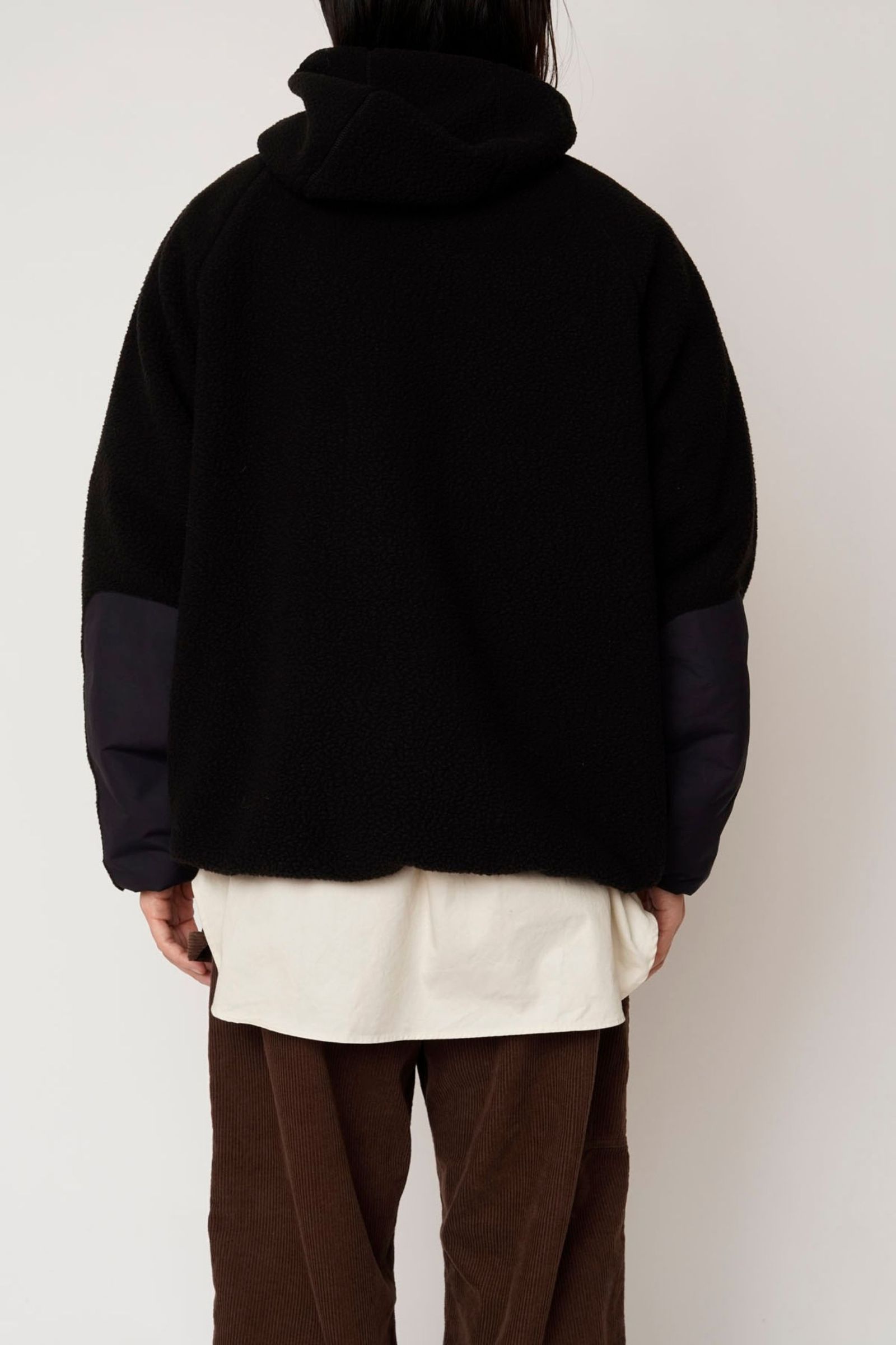 [ラスト1点] FLEECE HOODED JACKET | BLACK | フリースジャケット