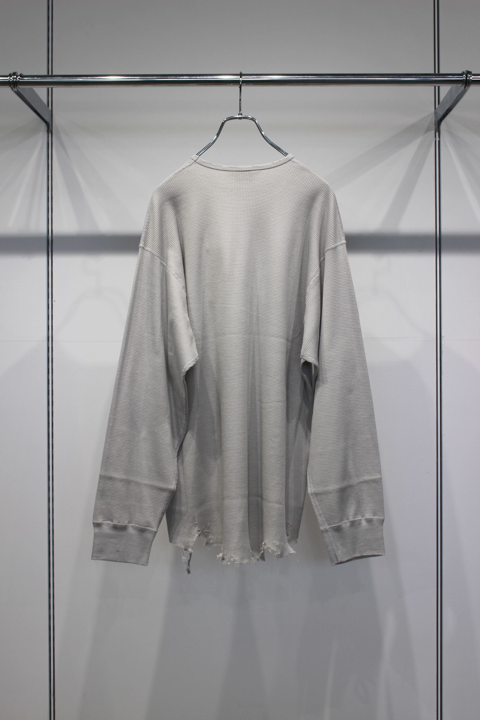 DAMAGE WAFFLE CREW LS | GREIGE | カットソー