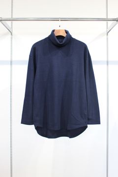 [ラスト1点] PREMIEREWARM L/S TEE (turtle-neck) | NAVY | カットソー