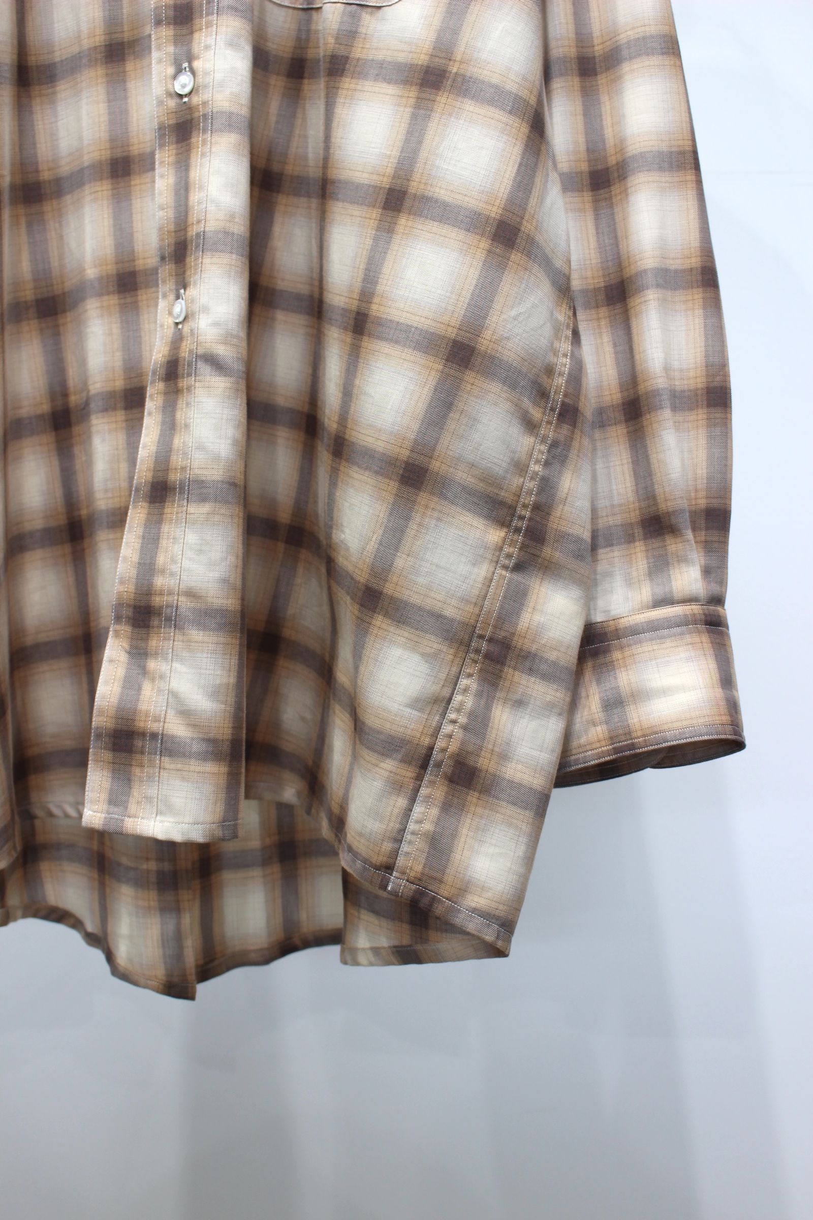 INTERIM インテリム / SUPIMA WOOL CHECK　SHIRTS INTERIM - [ラスト1点] SUPIMA WOOL CHECK 90s FIT BUTTON DOWN