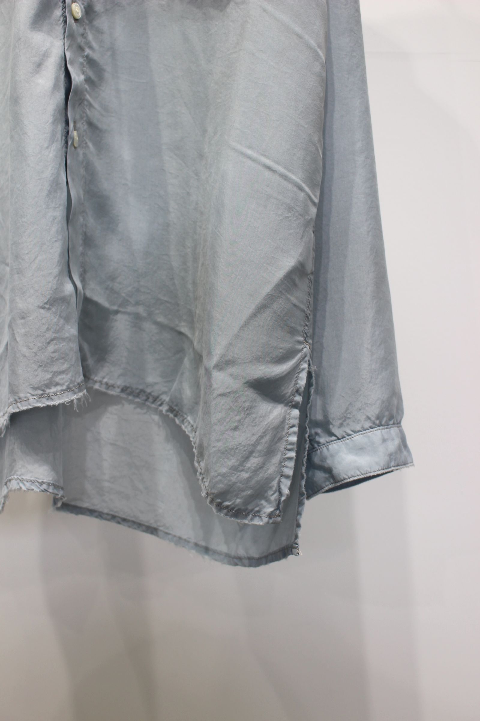 AGING EMBROIDERY SHIRT | SAX | シャツ