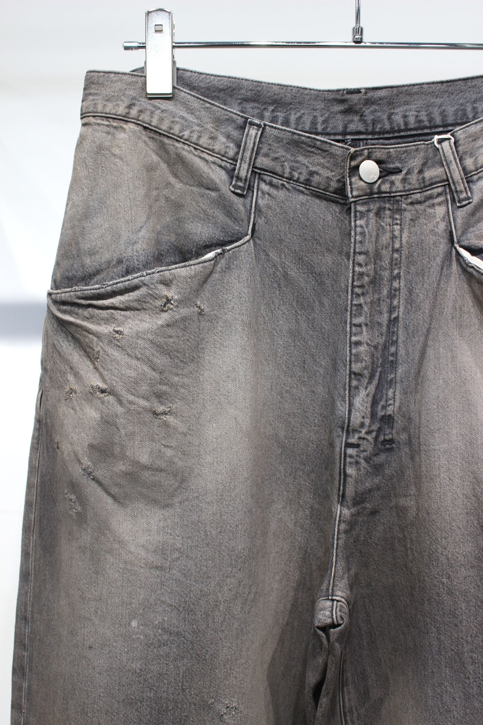 DENIM WIDE SLACKS | BLACK | デニムパンツ