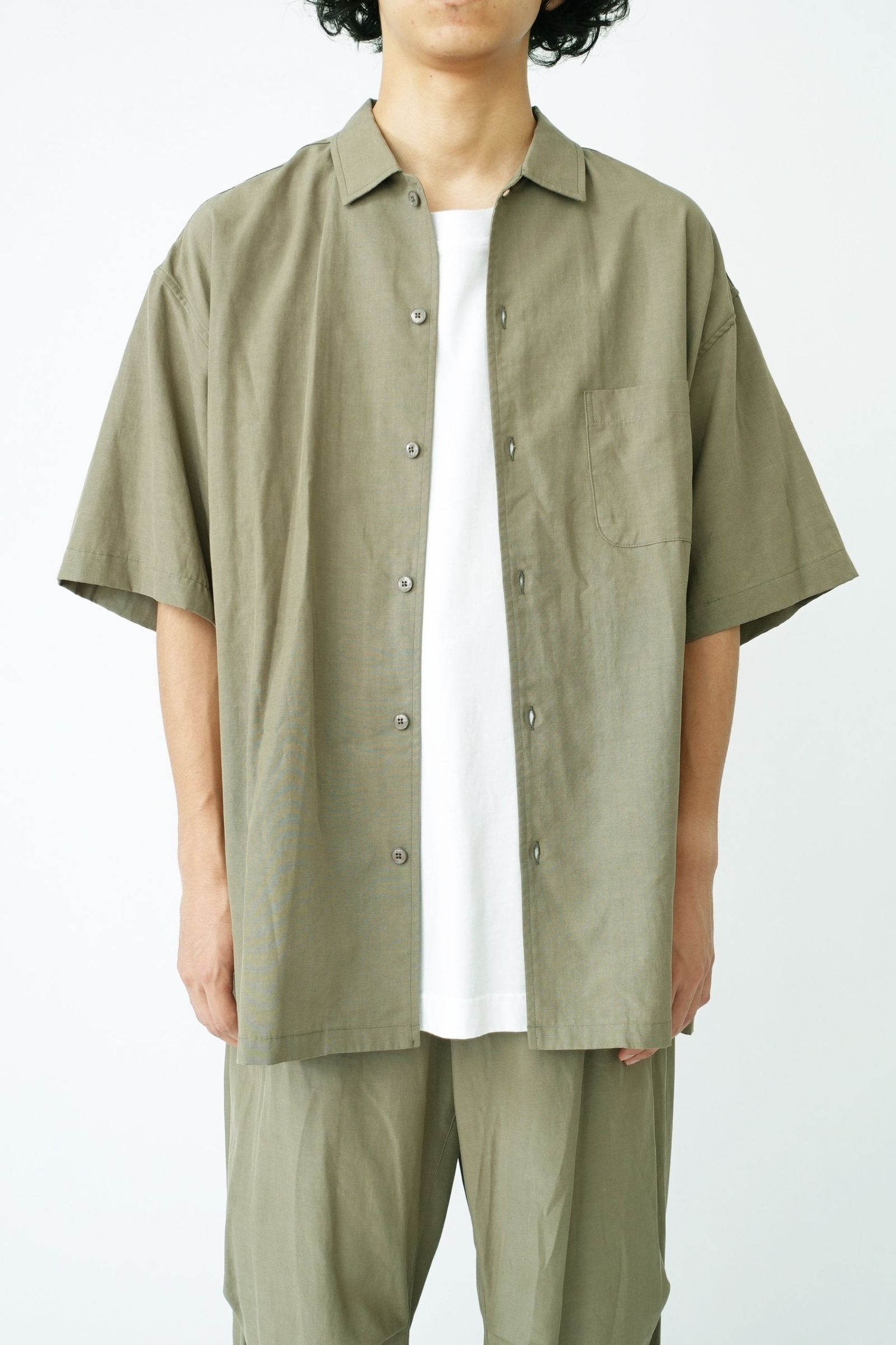 COTTON LINEN S/S OPEN COLLAR SHIRT/オープンカラーシャツ