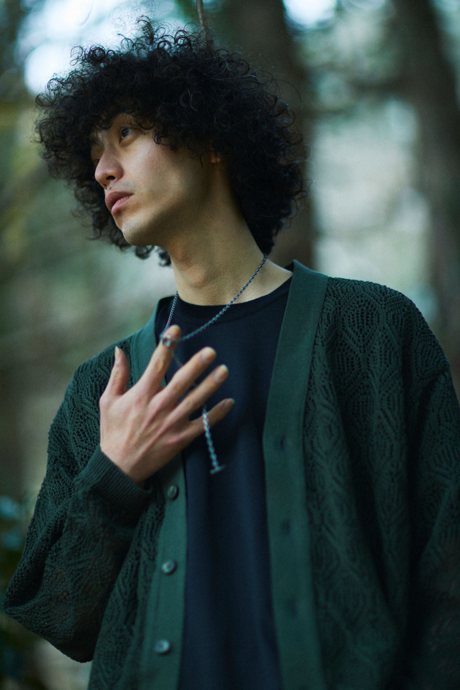 ARGYLE OPEN WORK KNIT/カーディガン