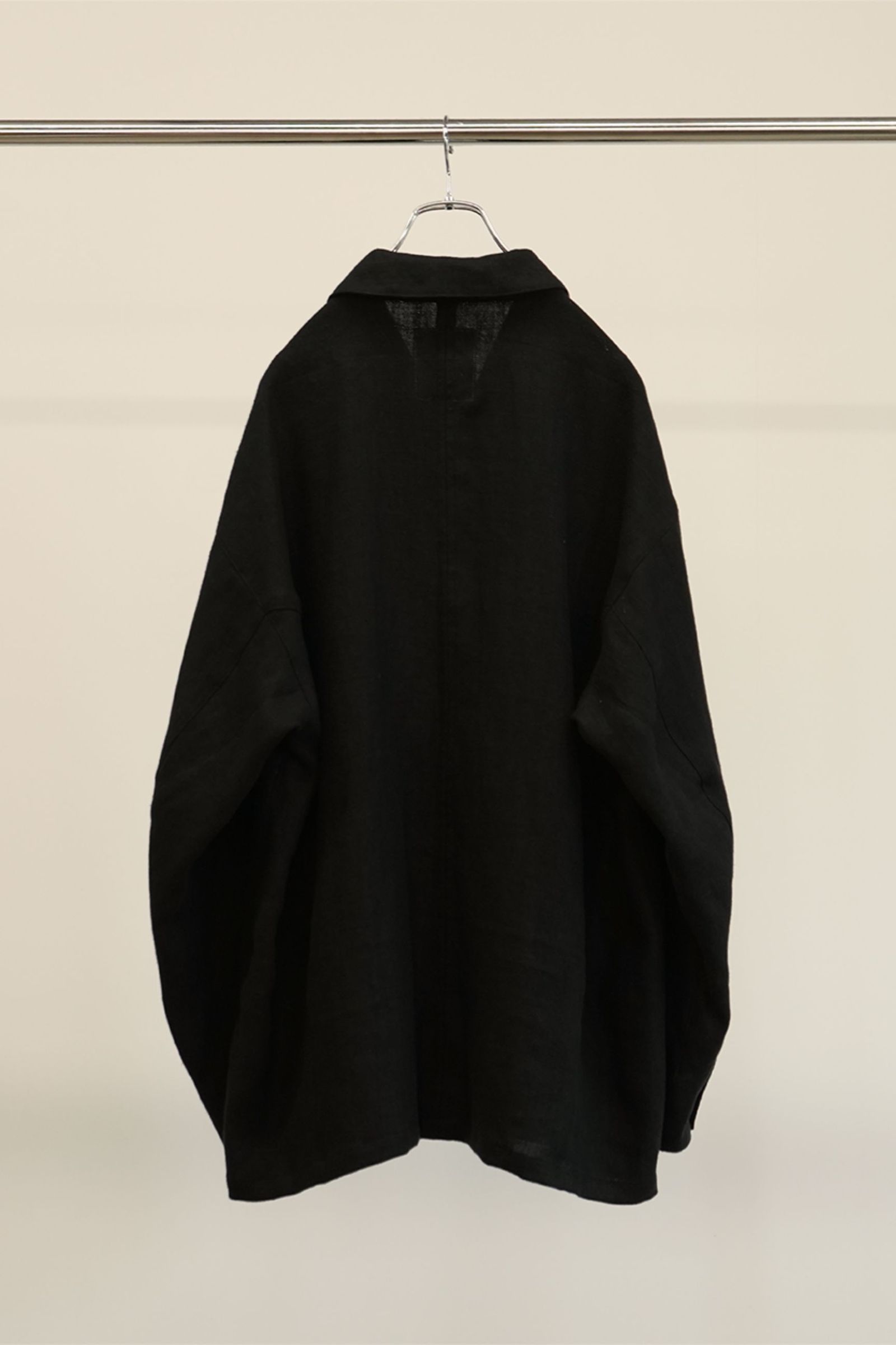LINEN COVERALL | BLACK | カバーオール