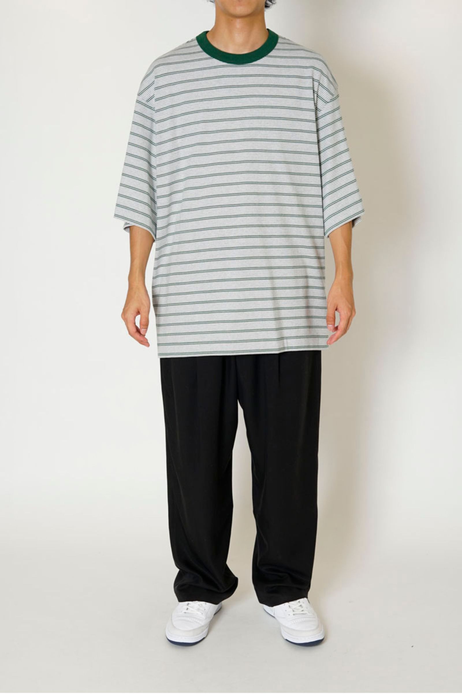PMULTI BORDER S/S T-SHIRT/GREEN