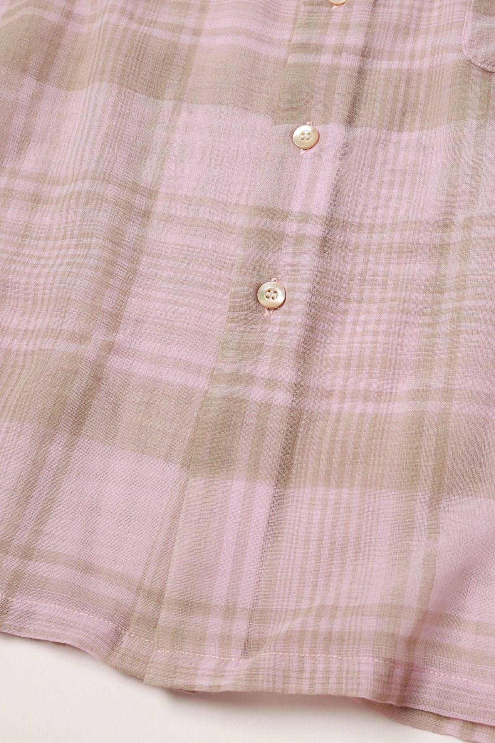 CHECK SHIRT S/S | LIGHT PINK | シャツ