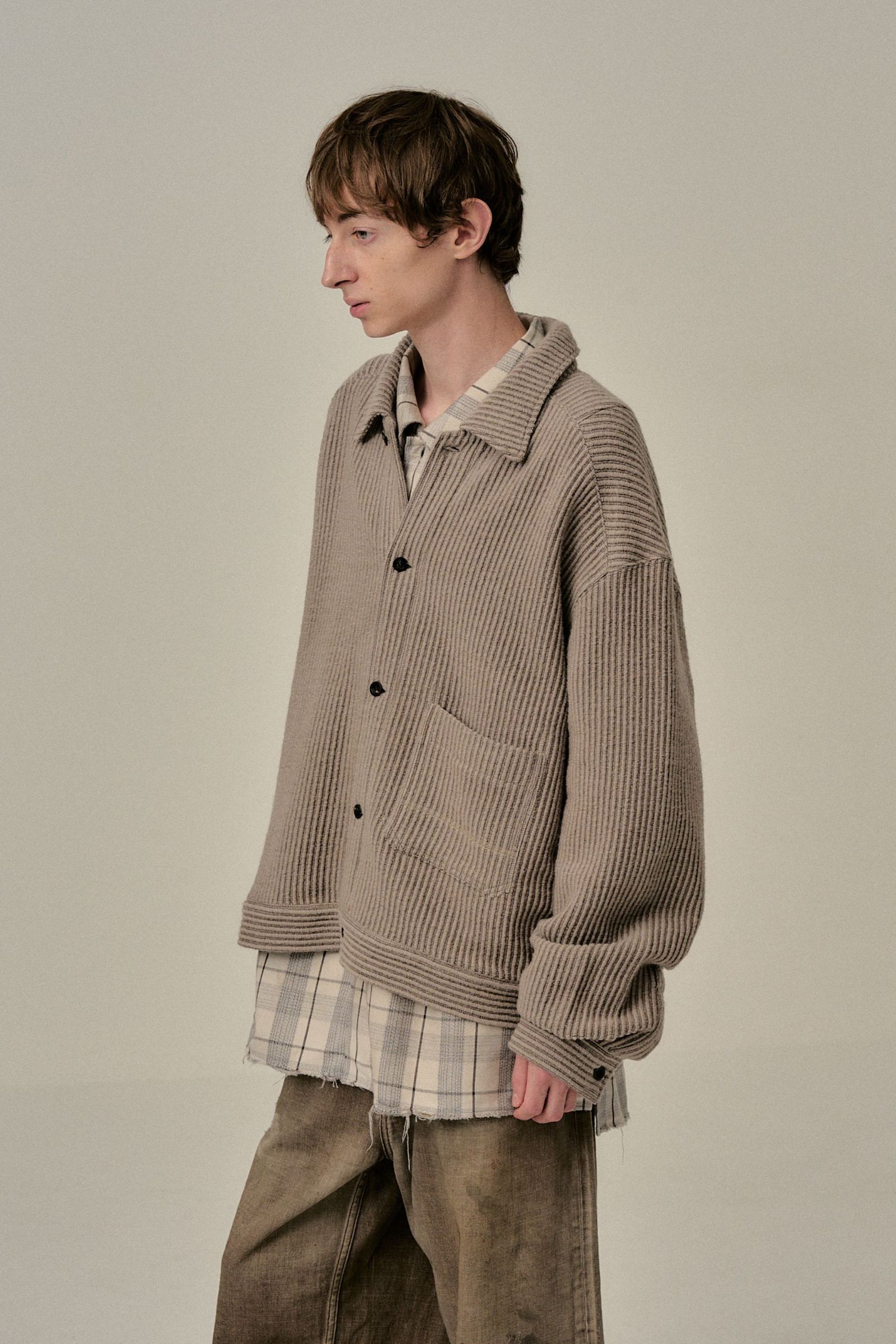 WOOL CORDUROY WORK SHIRT JACKET | SAND | シャツジャケット