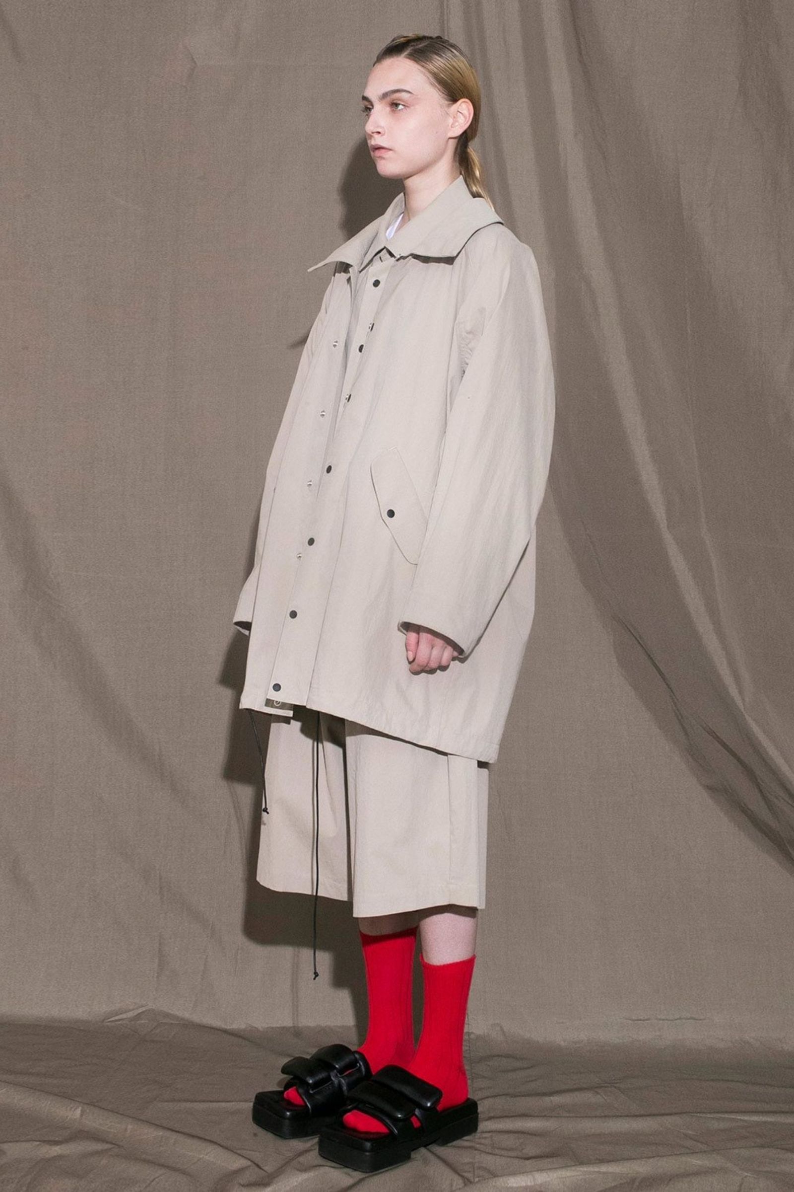 my beautiful landlet - COTTON NYLON BIO HALF COAT