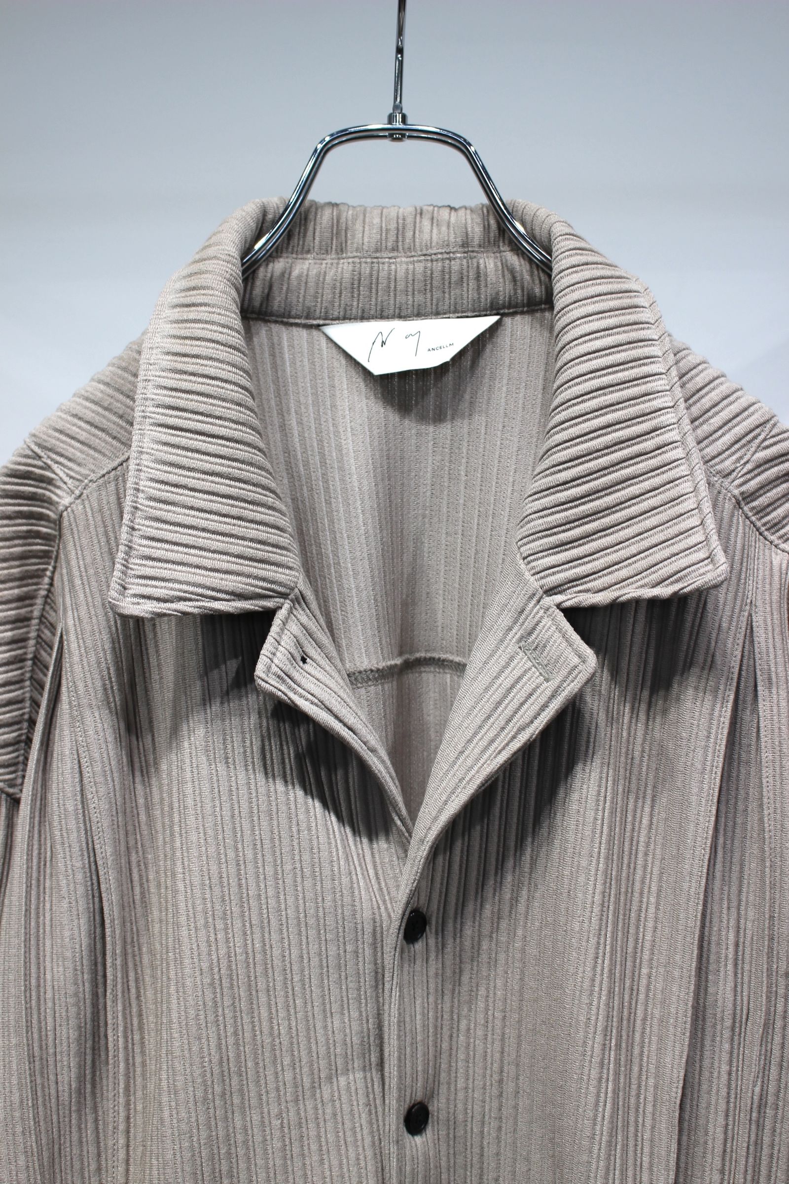 WRINKLED STRIPE SHIRT | GREIGE | シャツジャケット