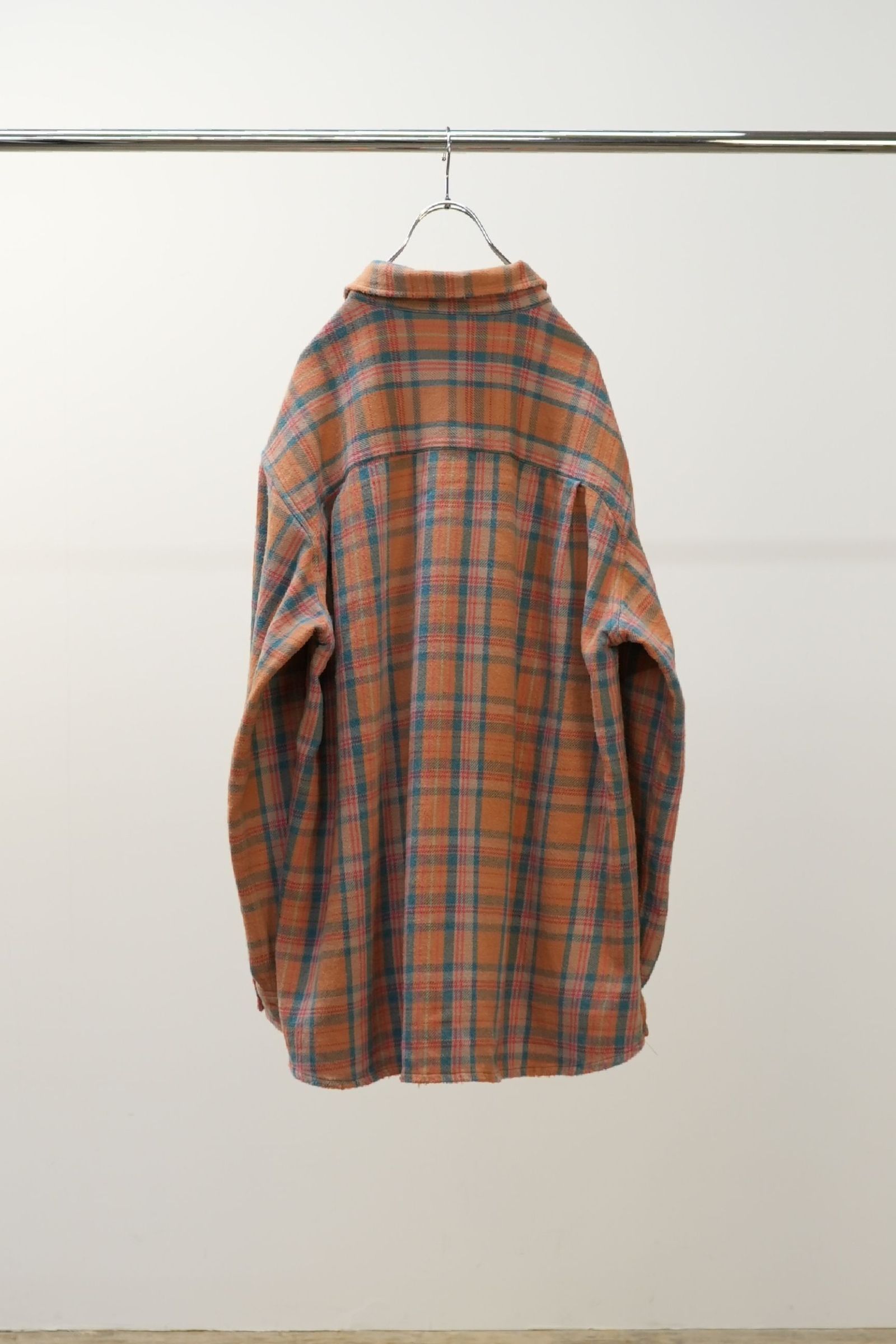 NEL CHECK OVER WORK SHIRT | CAMEL | ネルシャツ