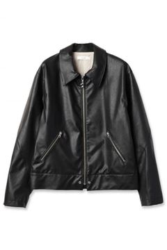 [ラスト1点] VEGAN LEATHER JACKET | BLACK | ヴィーガンレザージャケット