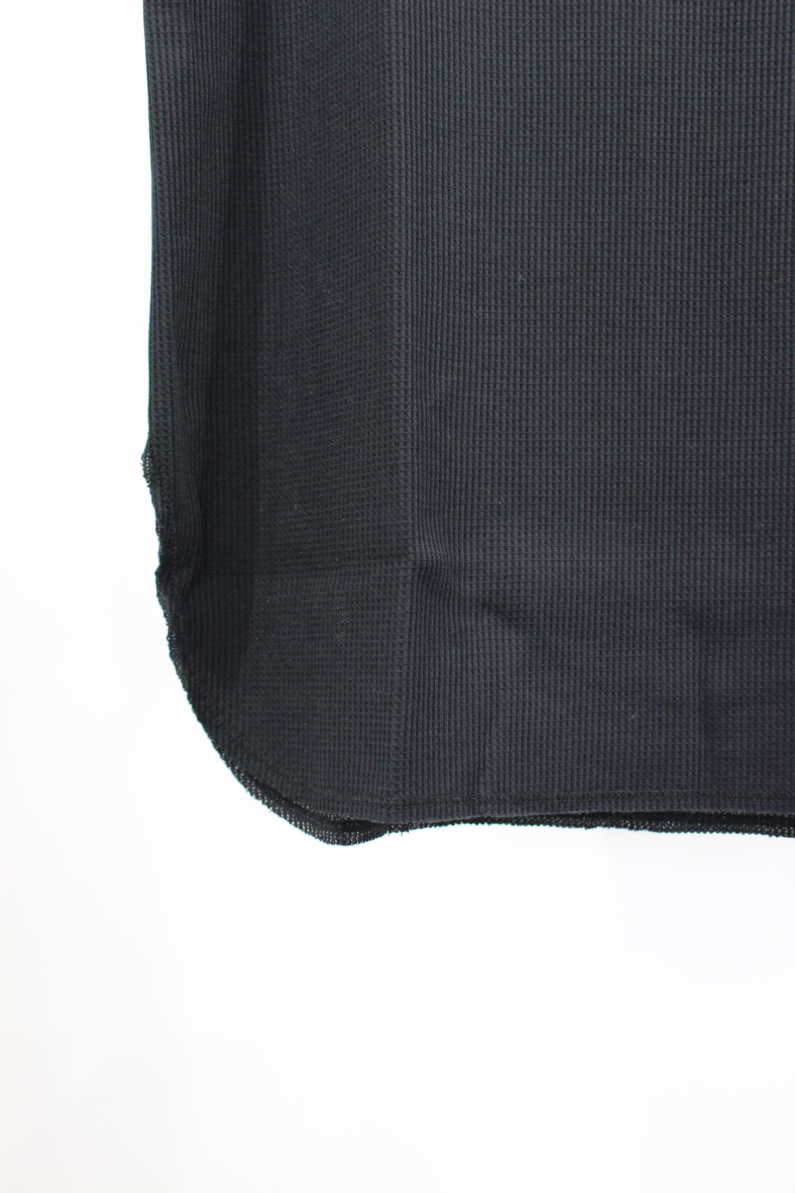 RECYCLED WAFFLE TANK/BLACK