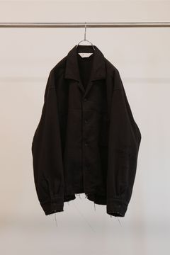 [ラスト1点] DOUBLEGAUZE SHIRT | BLACK | ダブルガーゼシャツ