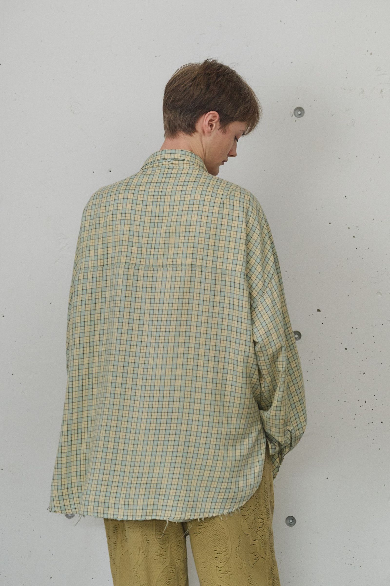 [ラスト1点] BOW-TIE CHECK SHIRT | CREAM | シャツ