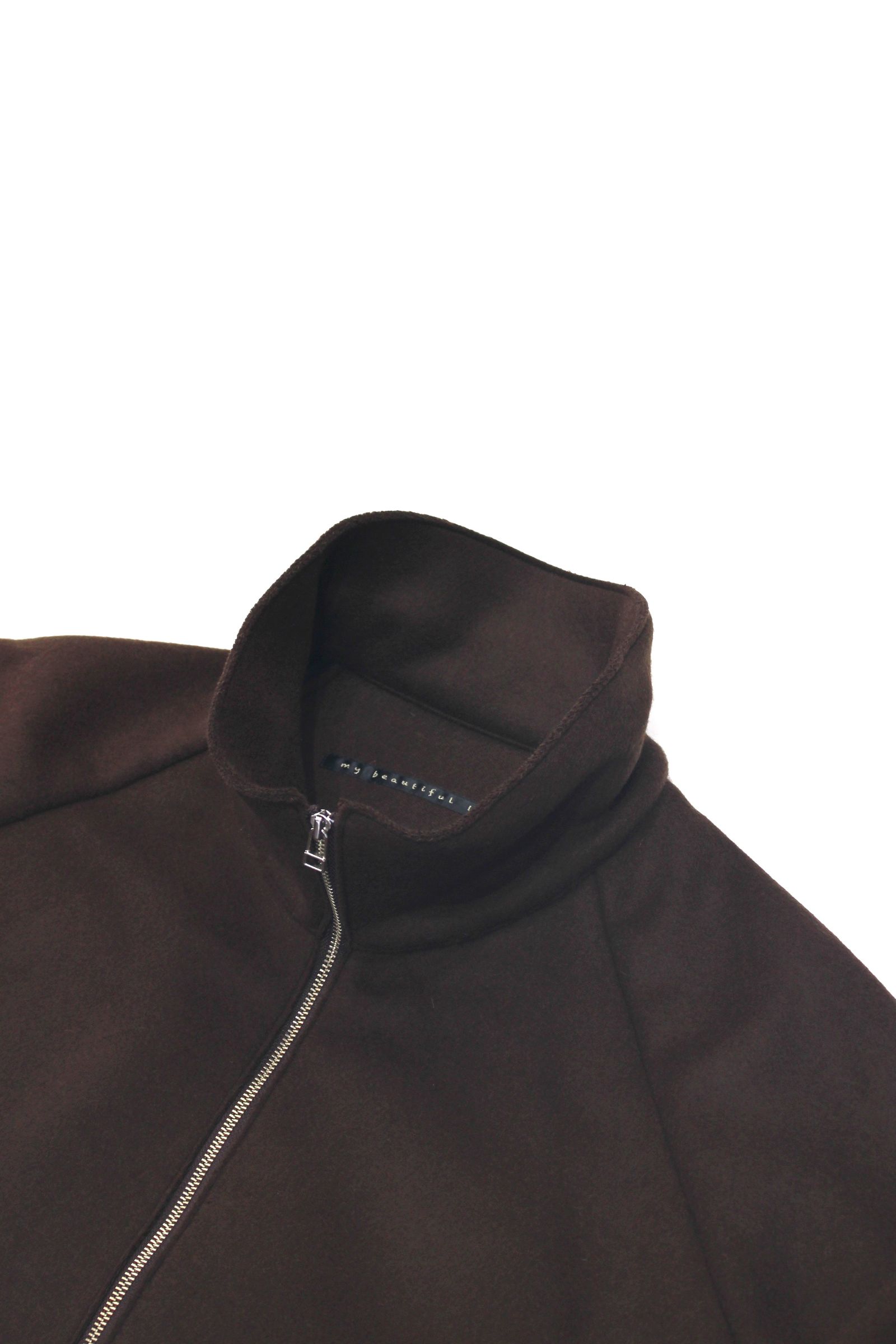 my beautiful landlet - PECOLAMB DOUBLE BEAVER WOOL HI-NECK ZIP