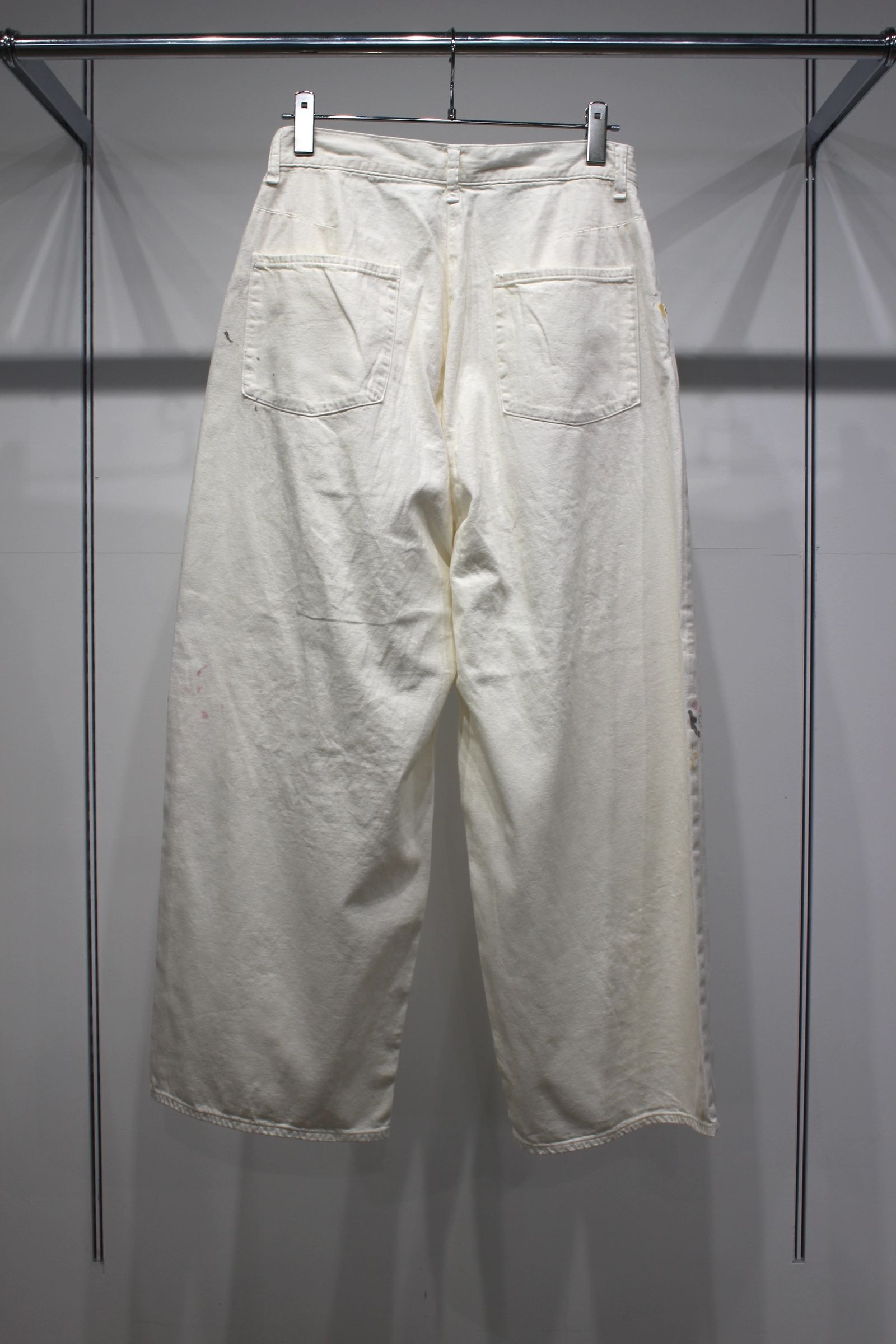 LIGHT OZ WIDE STRAIGHT DENIM PANTS | WHITE | デニム