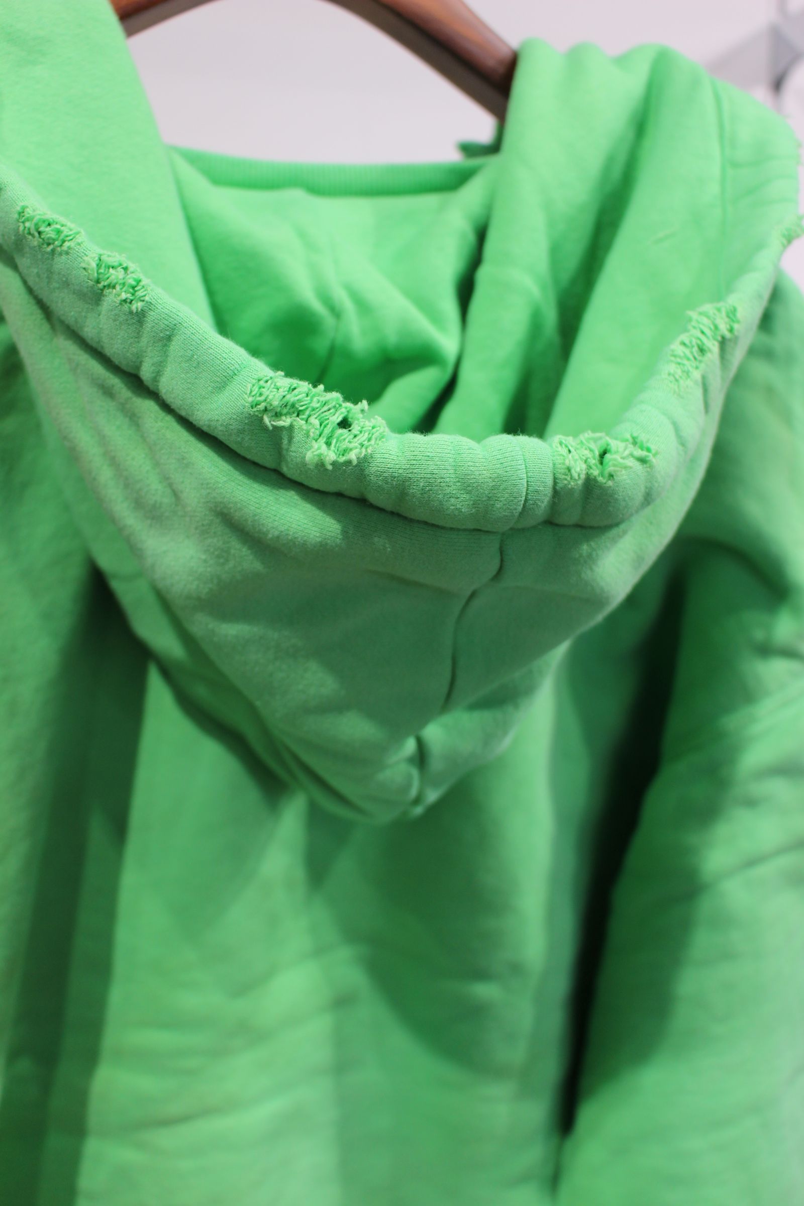 ANCELLM - DYED DAMAGE HOODIE/PISTACHIO | NapsNote