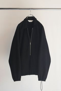 WOOL PULL OVER SHIRT | BLACK | シャツ