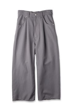 WIDE ONE TUCK STRAIGHT PANTS | GRAY | ワイドストレートパンツ